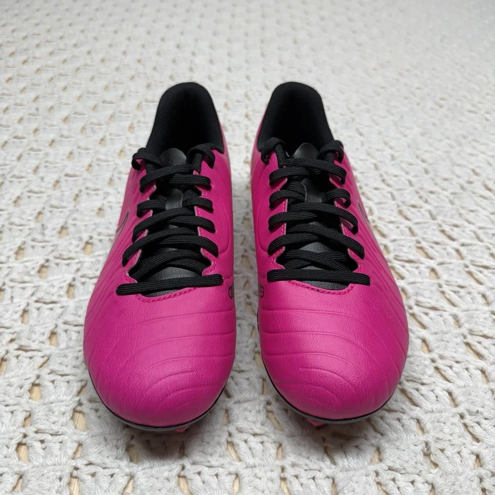 Nike JR Tiempo Soccer Cleats Sz 5.5Y Pink DV4352-600 Soccer Shoes
